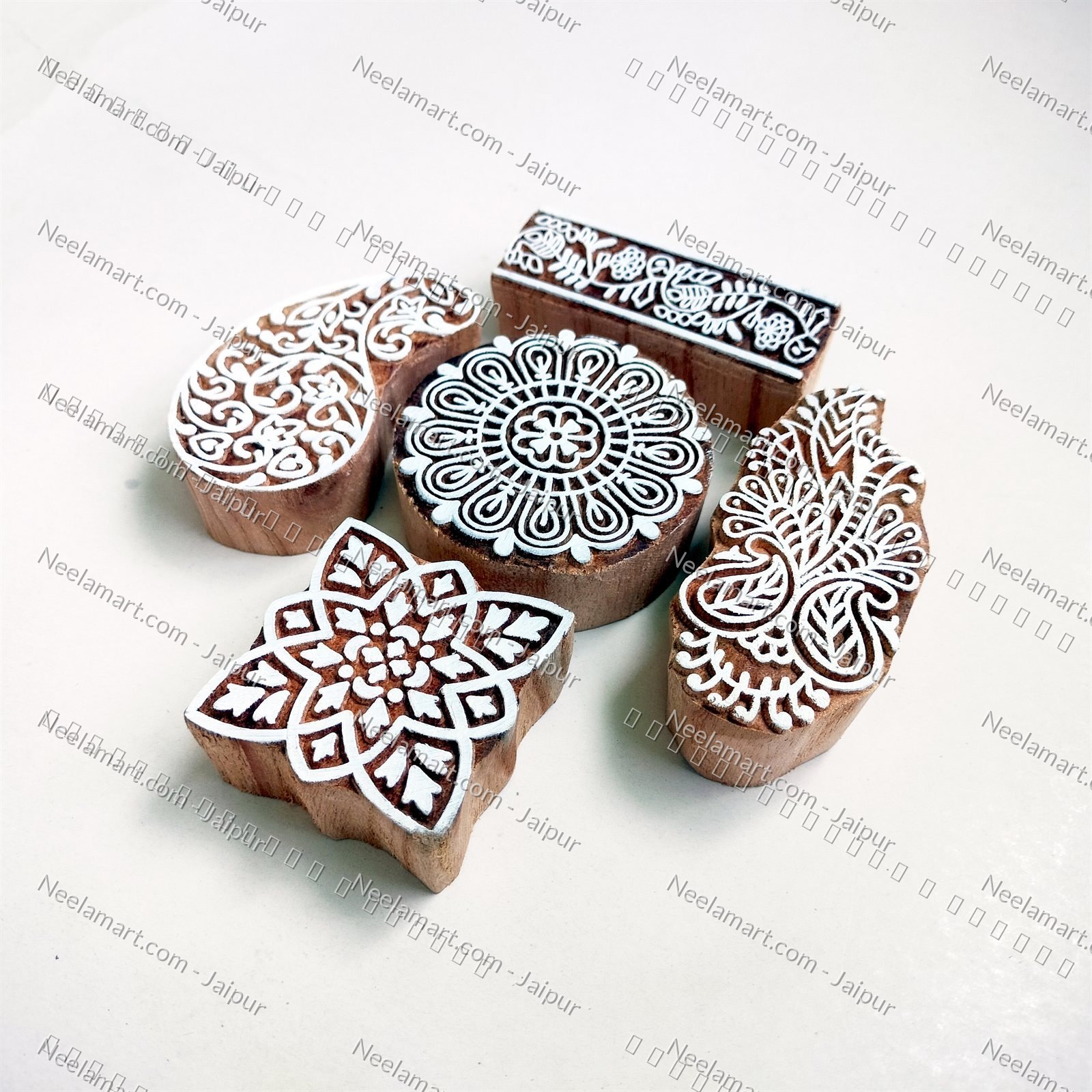 Assorted Traditional Buti Print Set printed impression